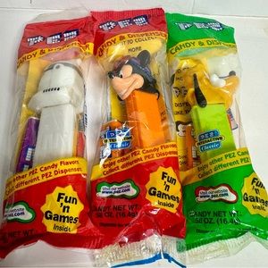 Set of 3 Pez Disney characters Pez Dispensers.  New in unopened package